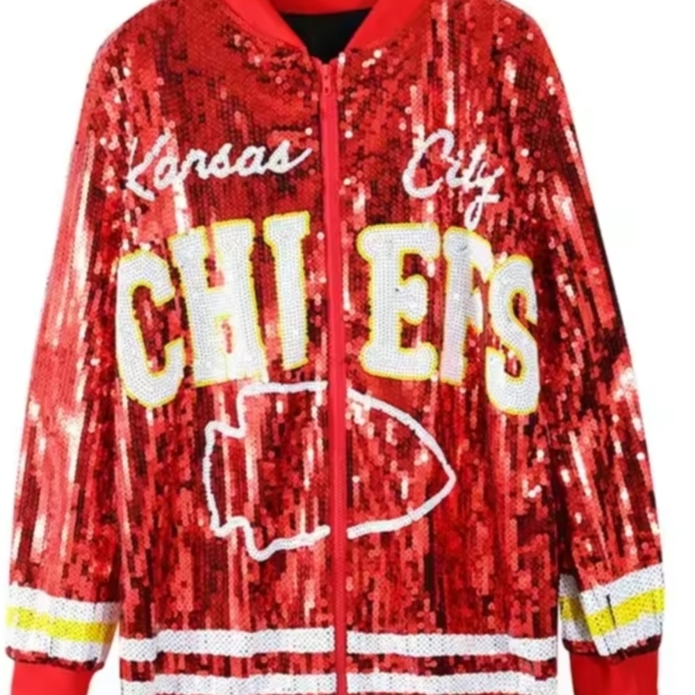 Red Sequin Chiefs Jacket